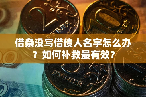 济南借条没写借债人名字怎么办？如何补救最有效？